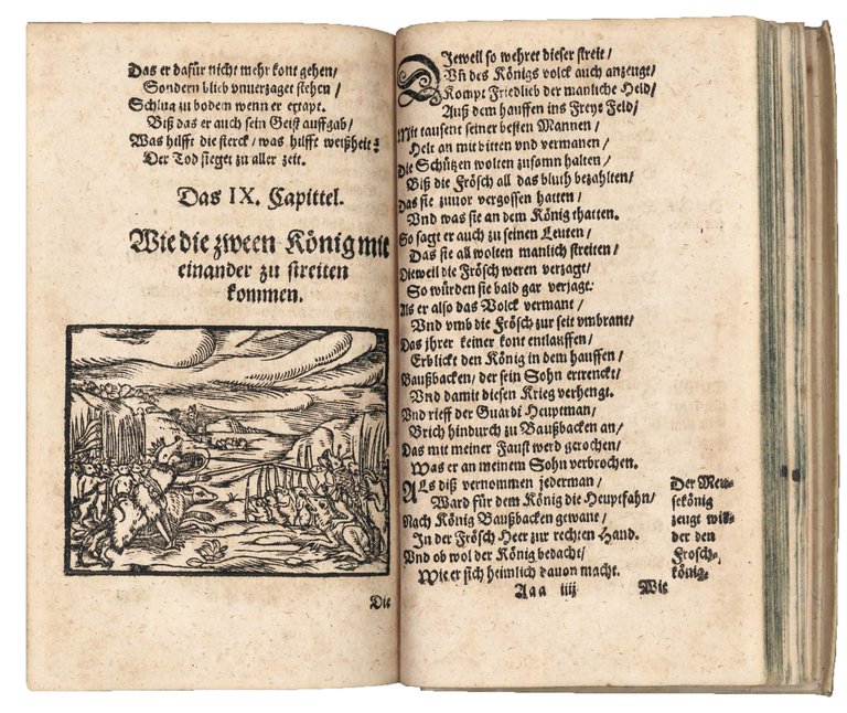 Froschmeuseler. Der Frösch und Meuse wunderbare Hoffhaltunge. Der fröhlichen / …