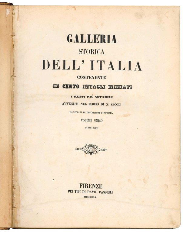 Galleria storica dell'Italia contenente in cento intagli miniati i fatti … | Immagine Gallery 3