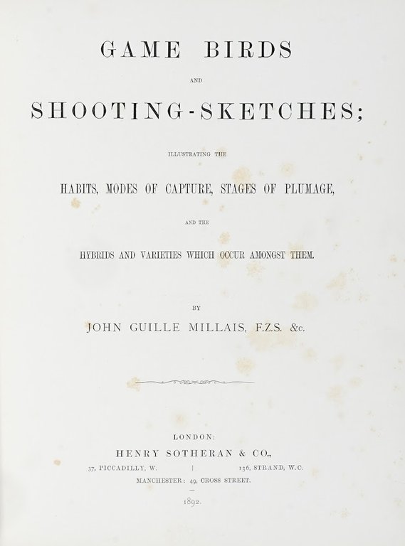 Game birds and shooting-sketches; illustrating the habits, modes of capture, …