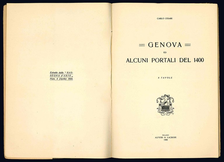 Genova ed alcuni portali del 1400. 8 tavole.