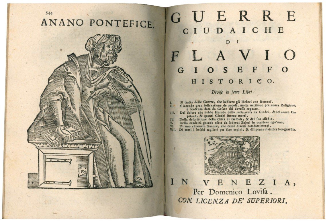 Gioseffo Flavio Historico Delle antichità, e Guerre giudaiche diviso in …