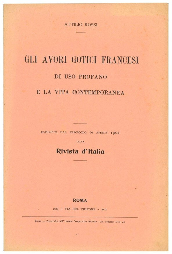 Gli avori gotici francesi di uso profano e la vita …