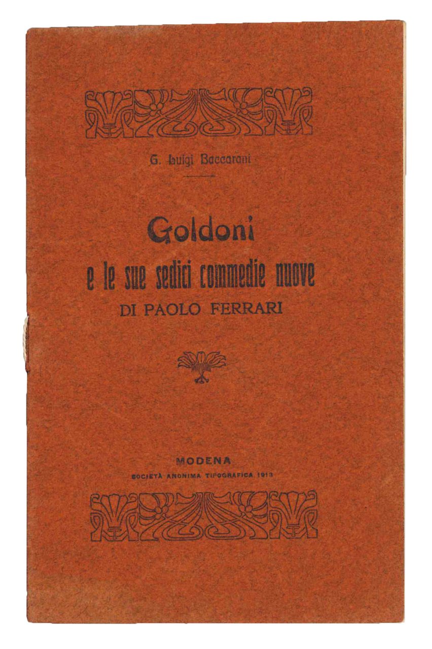 Goldoni e le sue sedici commedie nuove, di Paolo Ferrari. | Immagine principale
