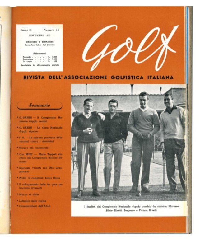 Golf: rivista dell'associazione golfistica italiana. Dal nr. 2/3 dell'anno 1952 …