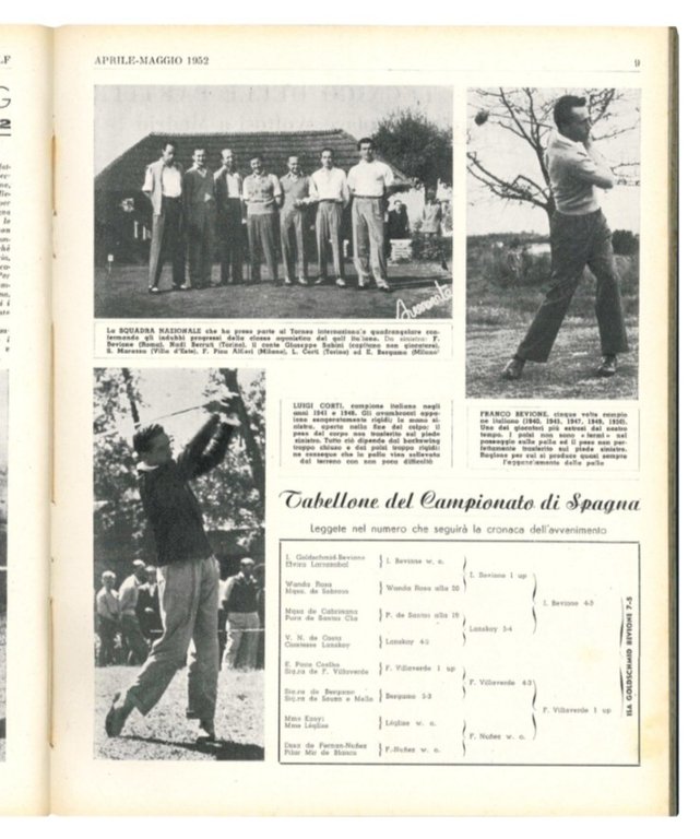 Golf: rivista dell'associazione golfistica italiana. Dal nr. 2/3 dell'anno 1952 …