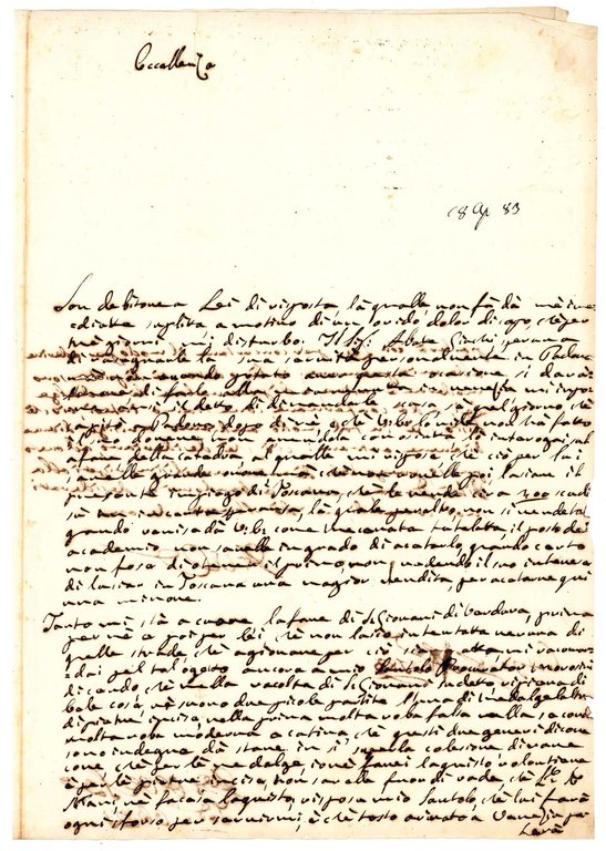 Gruppo di 8 lettere autografe, firmate, spedite dalla Villa e …