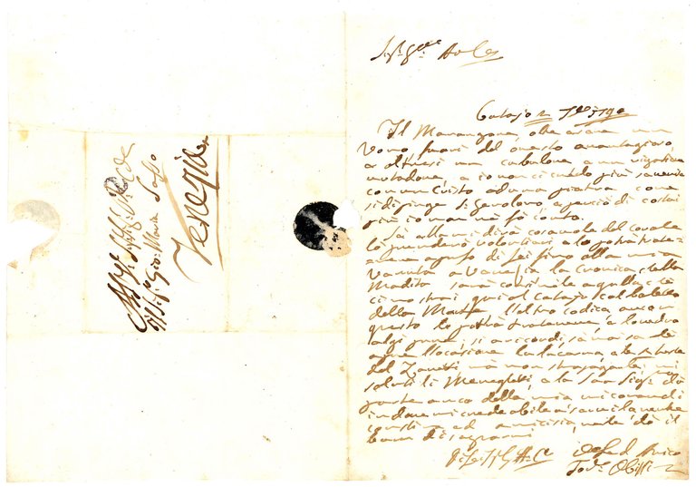 Gruppo di 8 lettere autografe, firmate, spedite dalla Villa e …