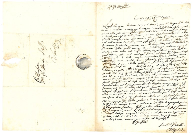 Gruppo di 8 lettere autografe, firmate, spedite dalla Villa e …