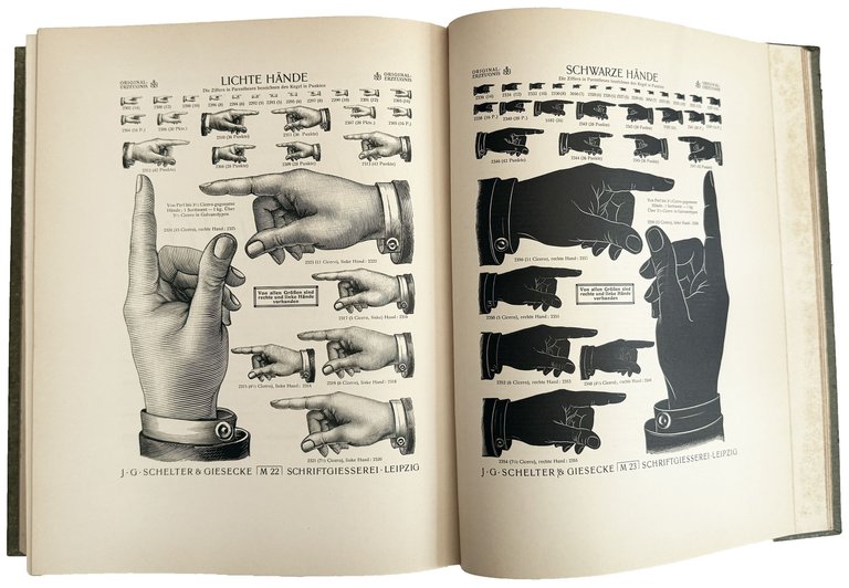 Hauptprobe J.G. Schelter & Giesecke Leipzig. 1.Band ~ Schriften Messinglinien …