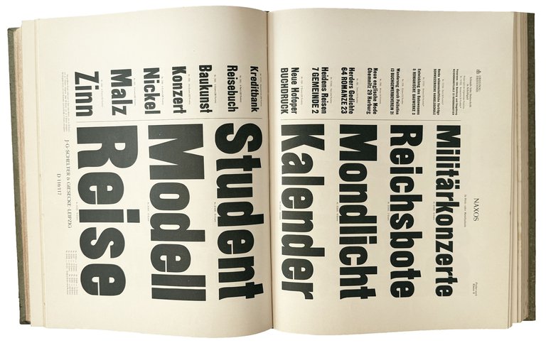 Hauptprobe J.G. Schelter & Giesecke Leipzig. 1.Band ~ Schriften Messinglinien …