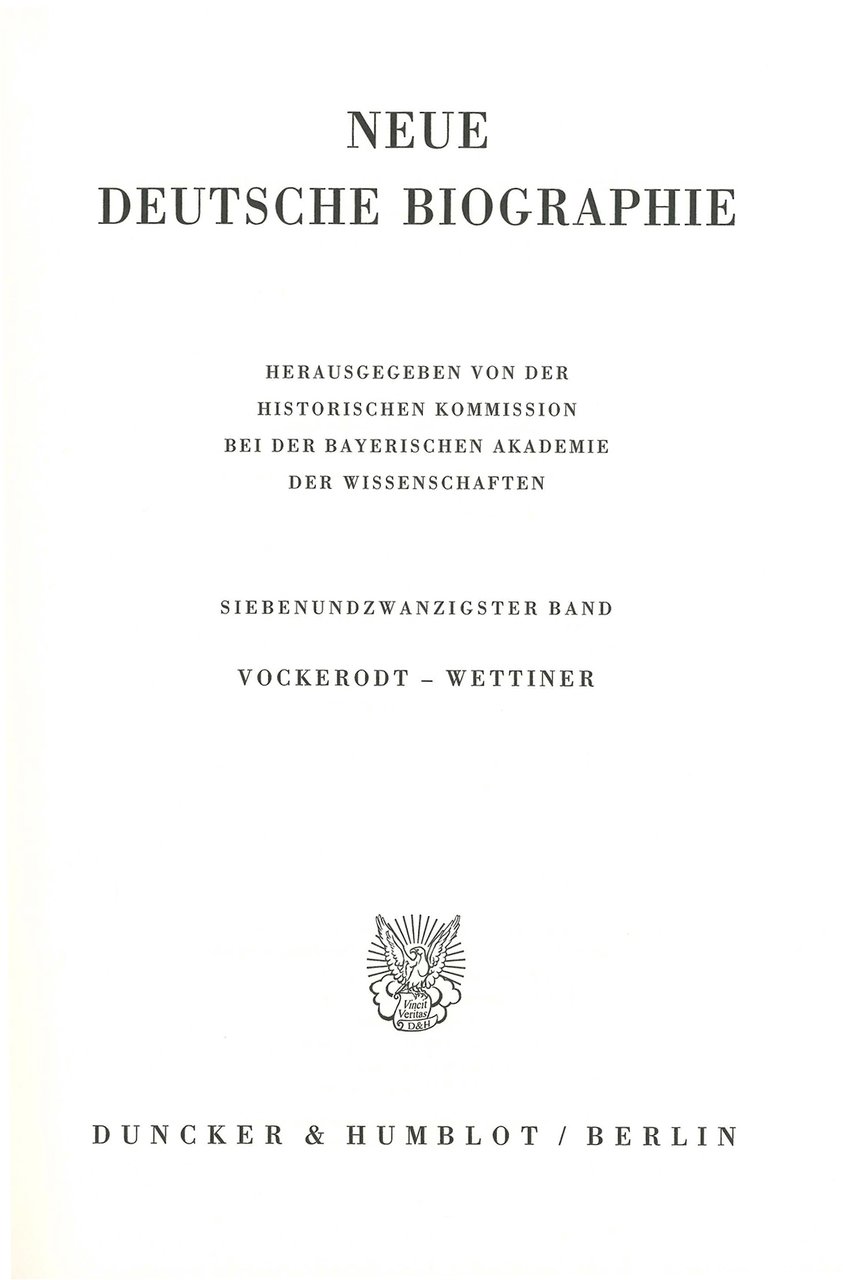 Herausgegeben von der Historischen Kommission bei der Bayerischen Akademie der …