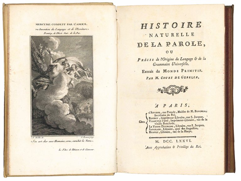 Histoire naturelle de la parole ou Précis de l'Origine du …