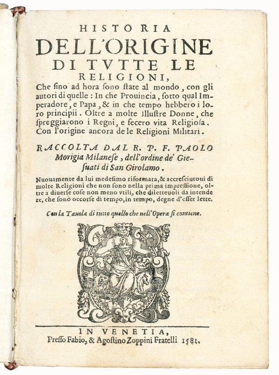 Historia dell'origine di tutte le religioni, che fino ad hora … | Immagine Gallery 1