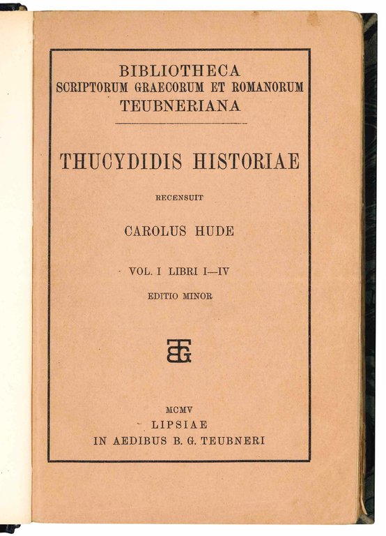 Historie recensuit Carolus Hude. Vol. I. Libri I-IV. Editio minor. … | Immagine Gallery 2