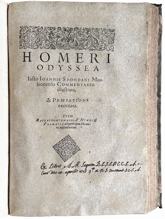 Homeri Quae exstant omnia Ilias, Odyssea, Batrachomyomachia, Hymni, poematia aliquot … | Immagine Gallery 2