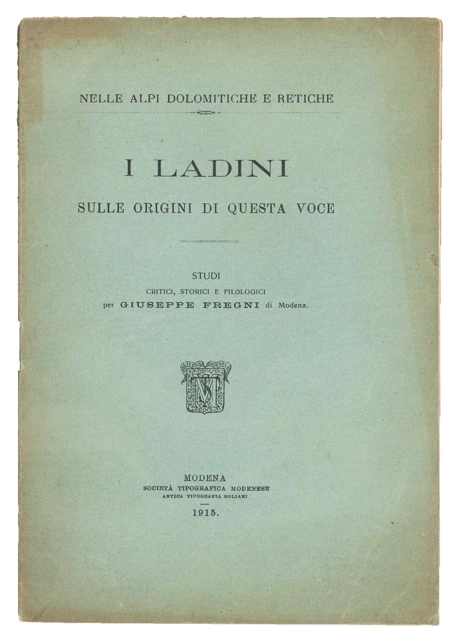 I ladini. Sulle origini di questa voce. | Immagine principale