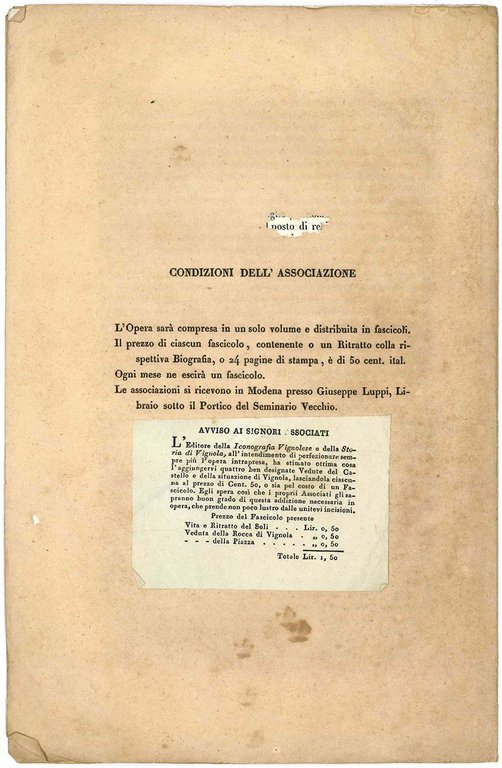 Iconografia dei celebri vignolesi e storia di Vignola opera edita …