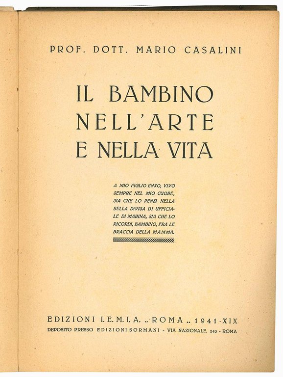 Il bambino nell'arte e nella vita.