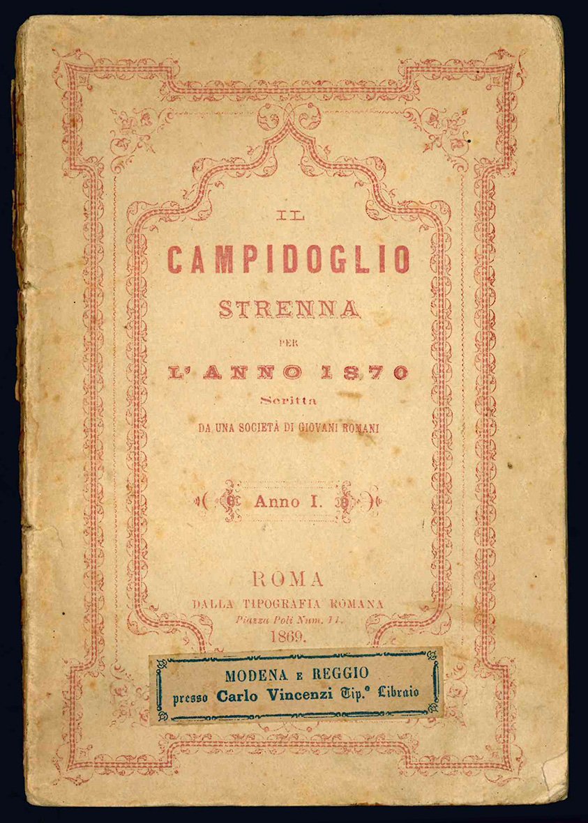 Il campidoglio. Strenna per l'anno 1870 scritta da una Società …