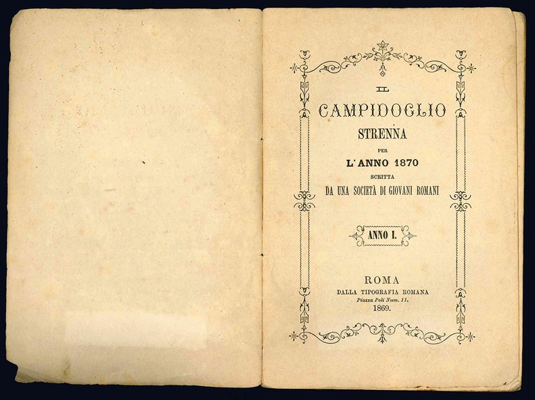Il campidoglio. Strenna per l'anno 1870 scritta da una Società …