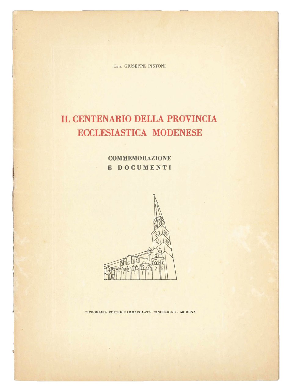 Il centenario della provincia ecclesiastica modenese. | Immagine principale