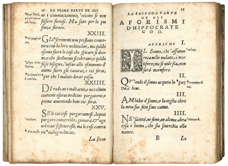 Il giuramento e le sette parti de gli aforismi d'Hippocrate …