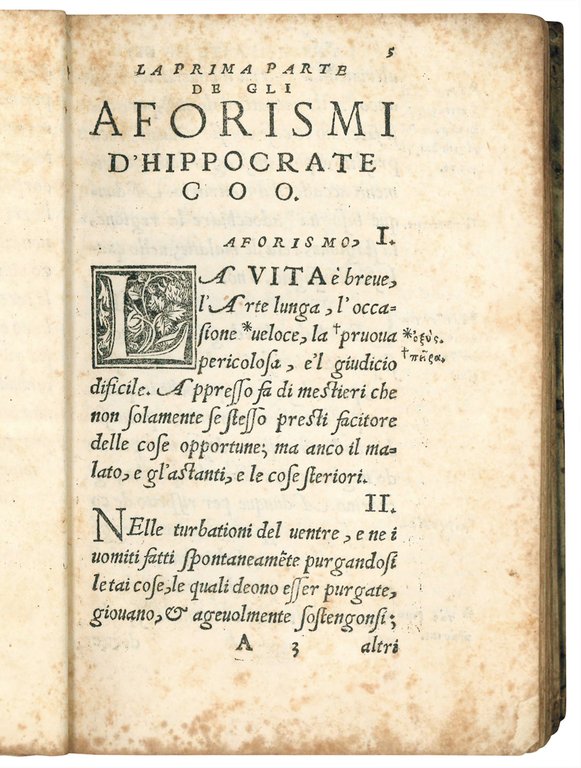 Il giuramento e le sette parti de gli aforismi d'Hippocrate …