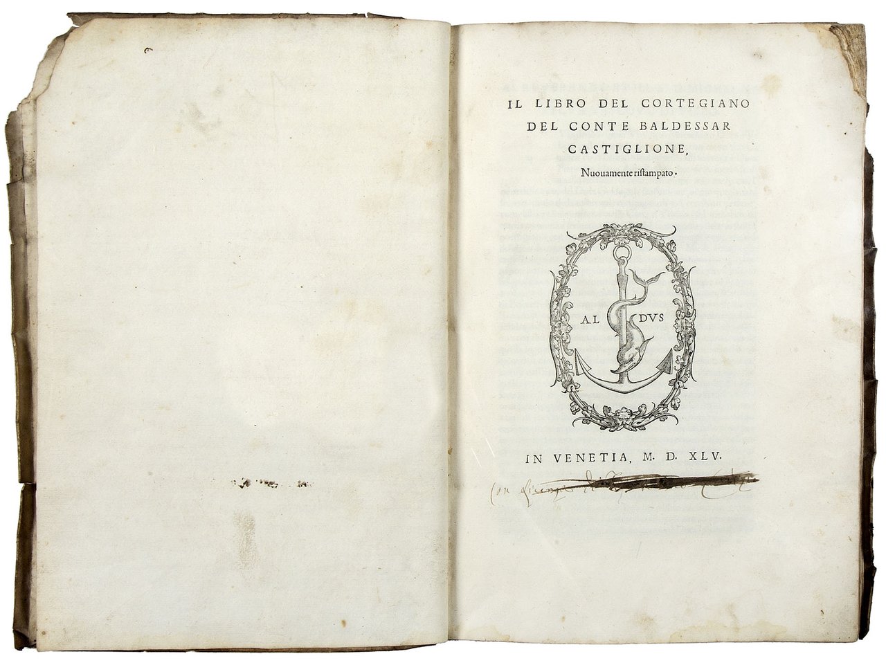 Il libro del cortegiano del conte Baldessar Castiglione, nuovamente ristampato