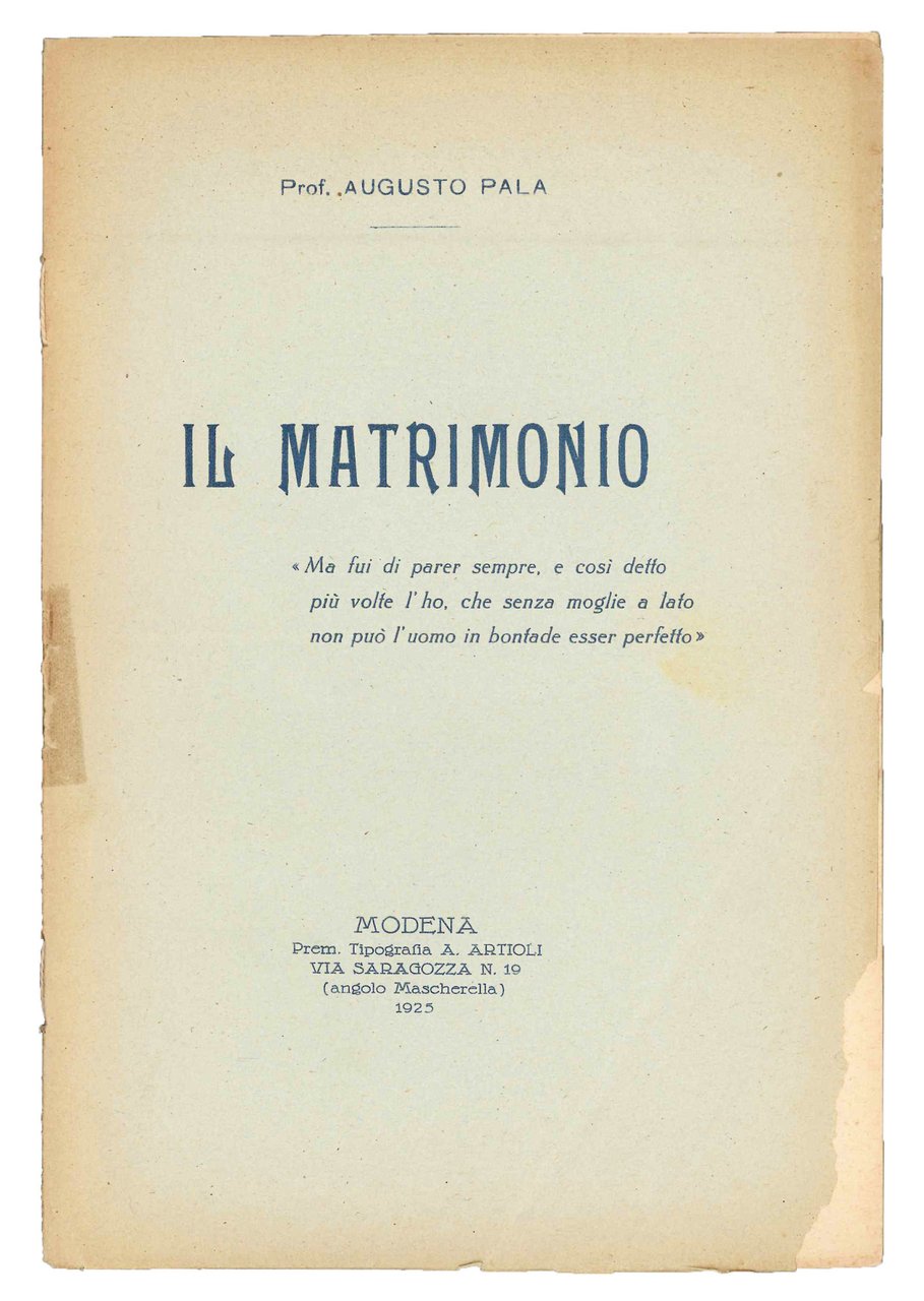 Il matrimonio. | Immagine principale