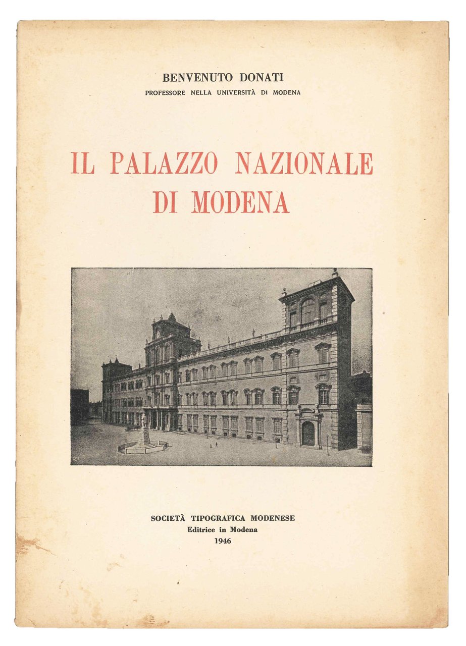 Il palazzo nazionale di Modena. Indagine storico-giuridica sulla denominazione. | Immagine principale