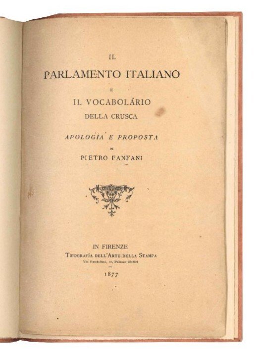 Il parlamento italiano e il vocabolario della Crusca. Apologia e …