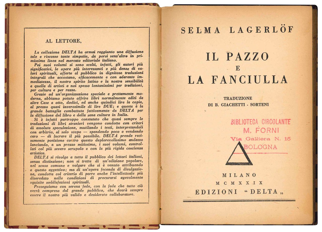 Il pazzo e la fanciulla. Traduzione di B. Giachetti - … | Immagine principale