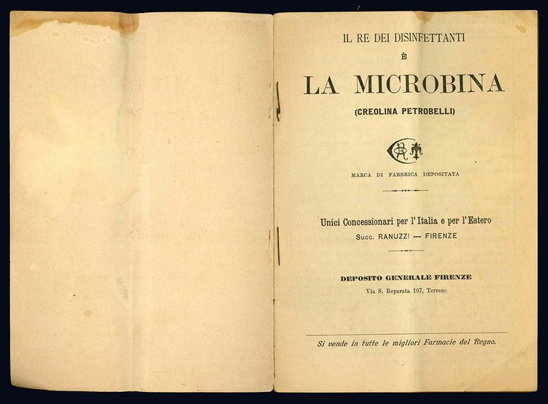 Il re dei disinfettanti Microbina. Premiata all'esposizione di Venezia e …