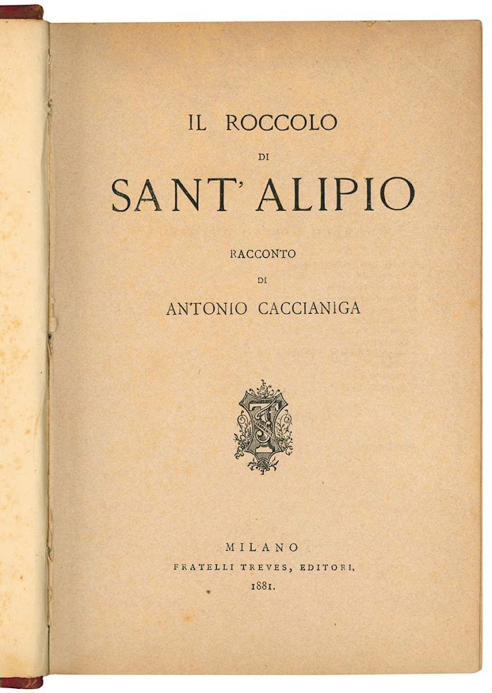 Il roccolo di Sant'Alipio. Racconto.