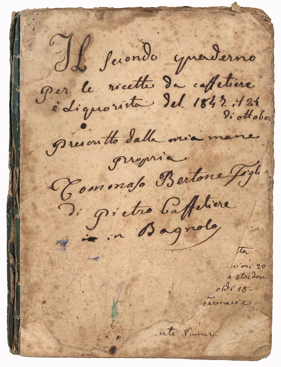 Il secondo quaderno per le ricette da caffetiere e liquorista …