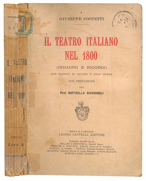 Il teatro italiano nel 1800. (Indagini e ricordi) con elenco … | Immagine Gallery 1