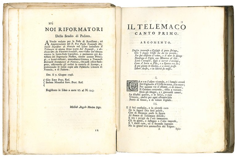 Il Telemaco in ottava rima tratto dal francese, e dedicato …