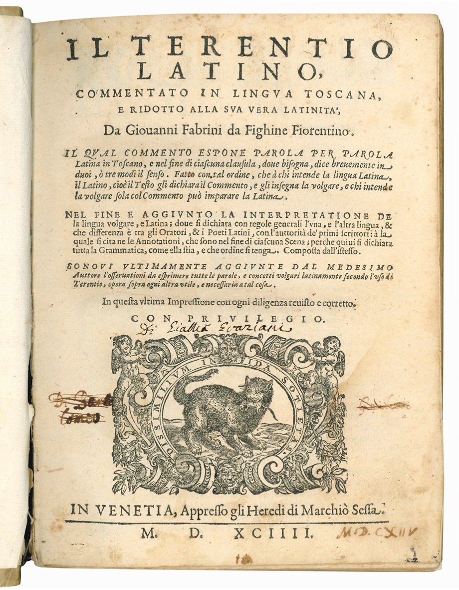 Il Terentio latino, commentato in lingua toscana, e ridotto alla …