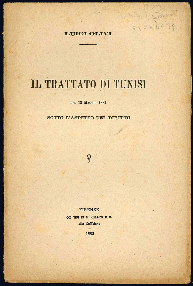 Il trattato di Tunisi del 13 Maggio 1881 sotto l'aspetto …