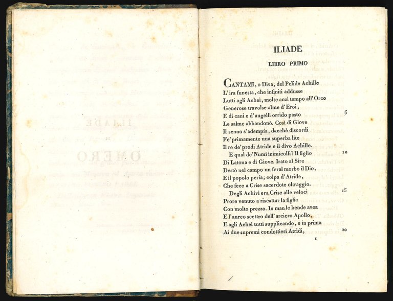 Iliade di Omero. Traduzione del cav. Vincenzo Monti