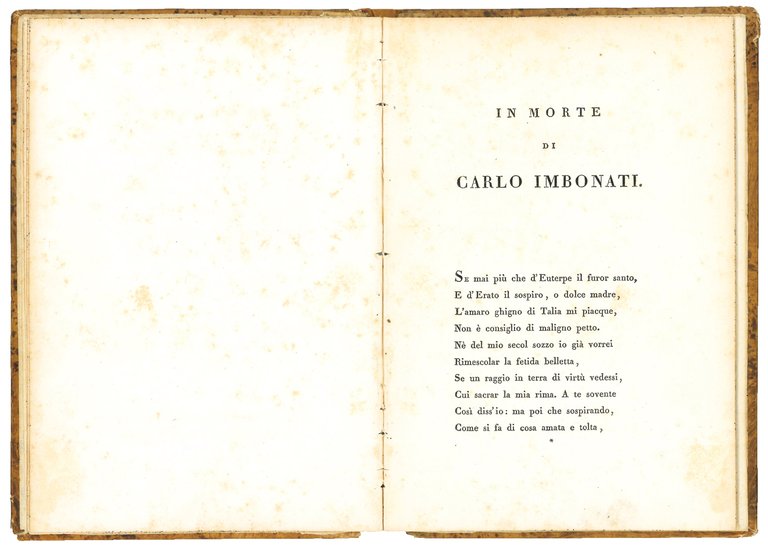 In morte di Carlo Imbonati. Versi di Alessandro Manzoni a …