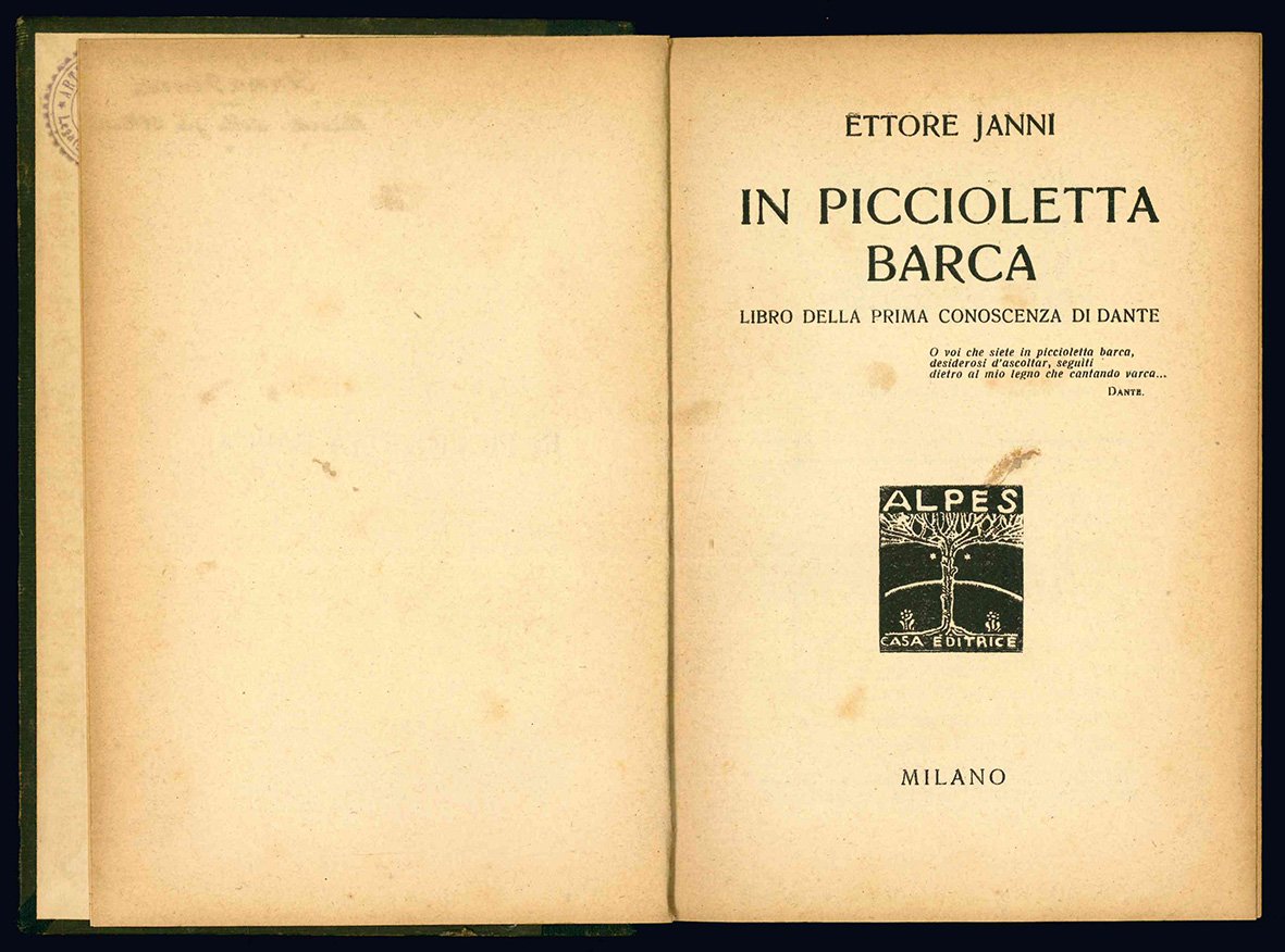 In piccioletta barca. Libro della prima conoscenza di Dante.