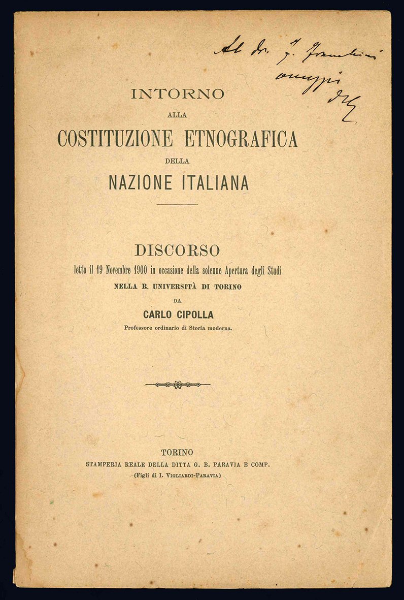 Intorno alla costituzione etnografica della nazione italiana. Discorso letto il …