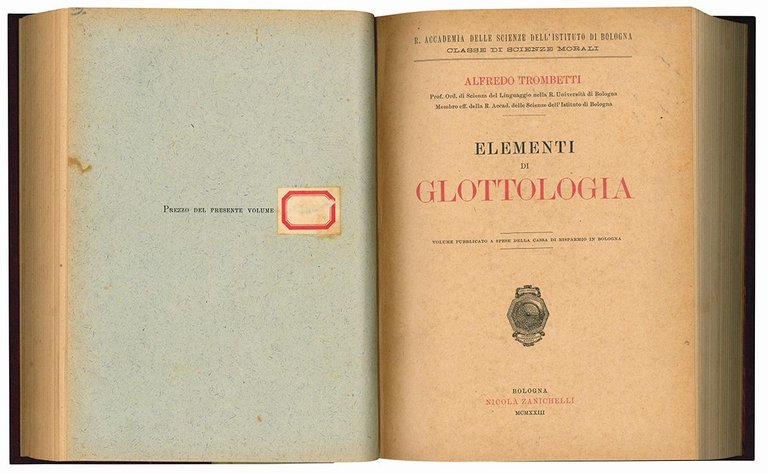 Introduzione agli elementi di glottologia (insieme a:) Elementi di glottologia.