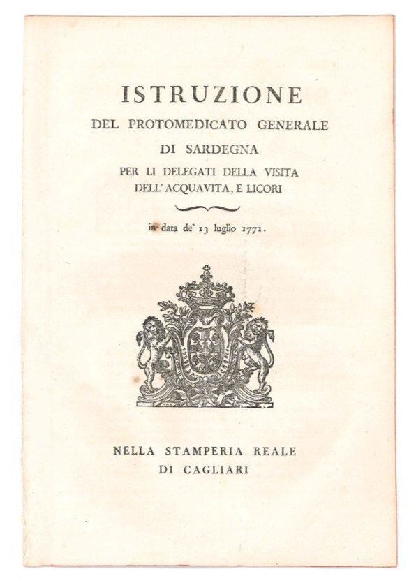 Istruzione del protomedicato generale di Sardegna per li delegati della …