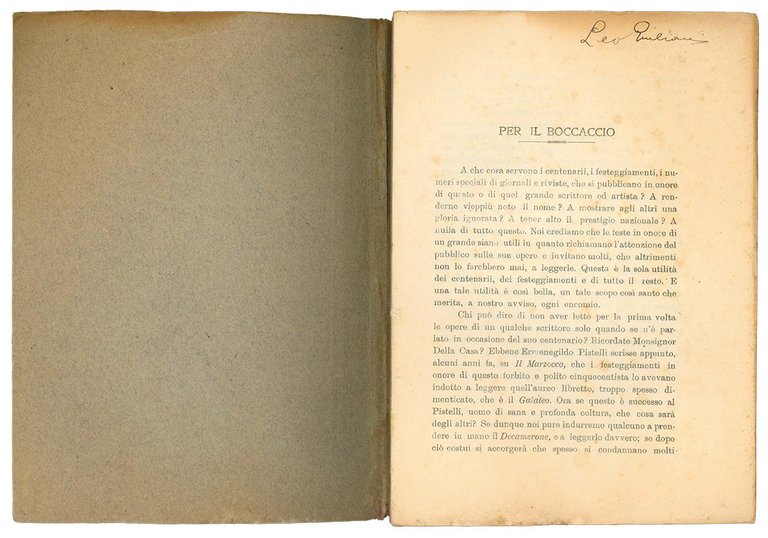Italia. Rivista di storia e di letteratura. Numero unico dedicato …