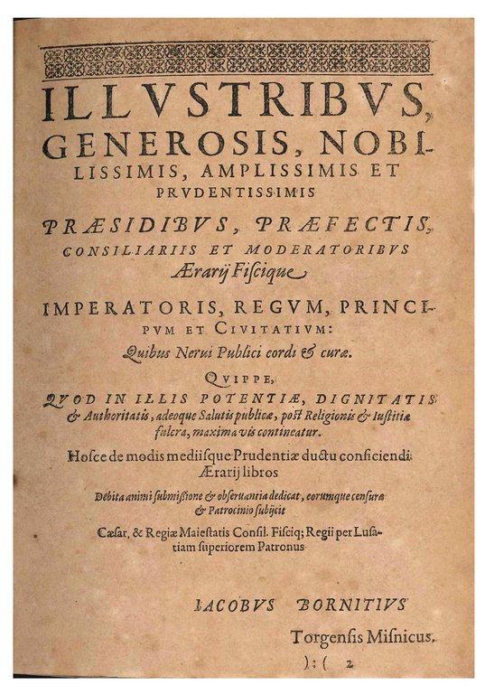 Jacobi Bornitii Iurisconsulti Aerarium, sive Tractatus Politicus De Aerario Sacro … | Immagine Gallery 2