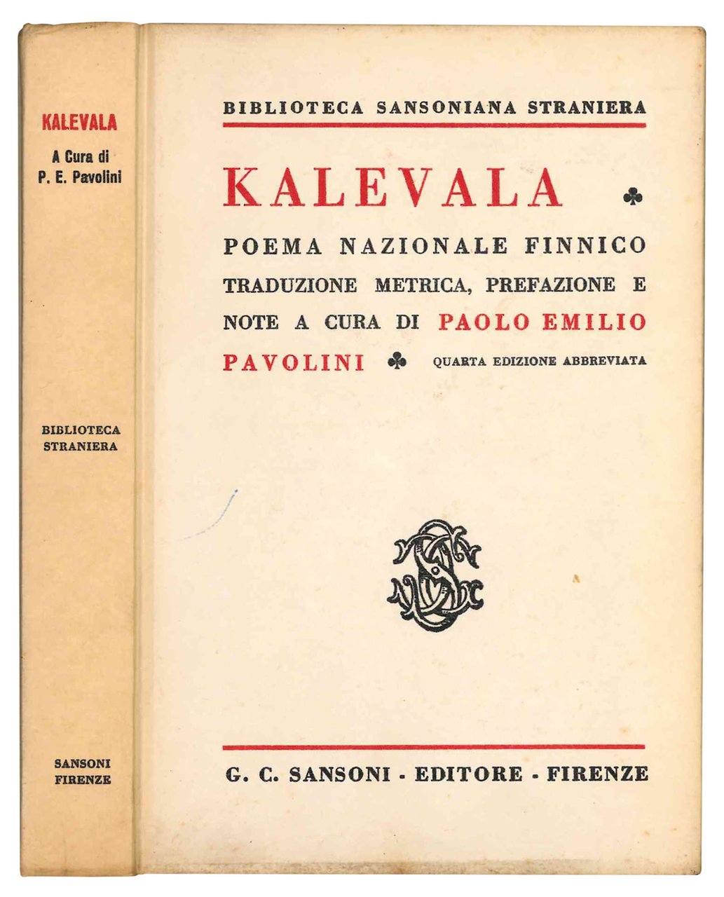 Kalevala. Poema nazionale finnico. Traduzione metrica, prefazione e note a … | Immagine principale