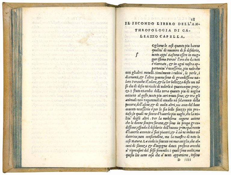 L'anthropologia di Galeazzo Capella secretario dell'Illustrissimo Signor Duca di Milano