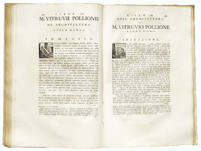 L'Architettura di M. Vitruvio Pollione colla traduzione italiana e comento …